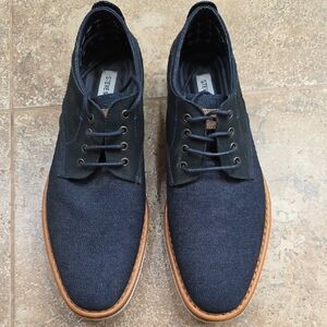 Steve Madden Navy Denim and Brown Men's Oxfords